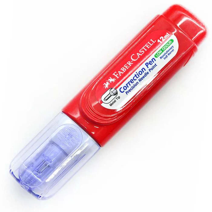 Faber-Castell Correction Pen – 12ml Quick-Drying Liquid Whitener | Metrix Books Store