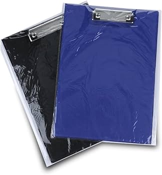 A4 Vinyl Fold-Over Clipboard with Protective Cover & Document Pocket