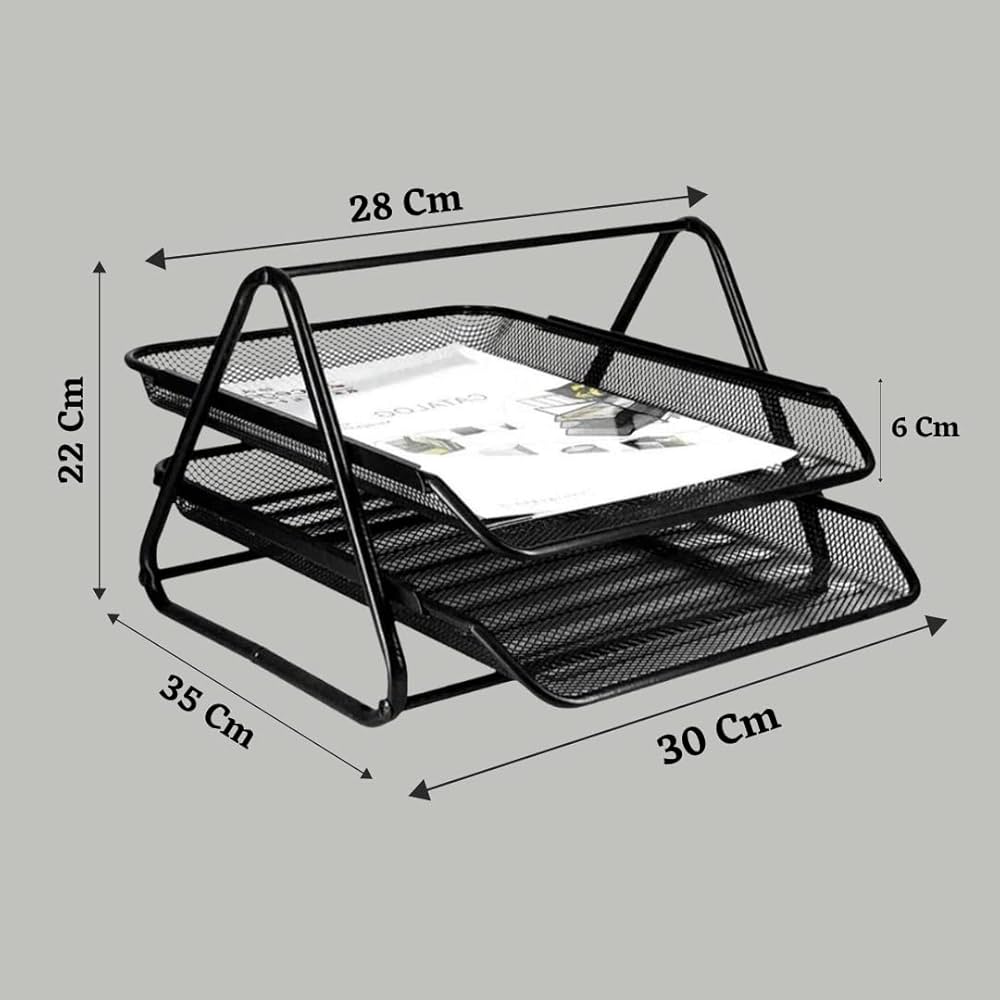 Panda 2-Layer Stainless Steel Document Basket Tray