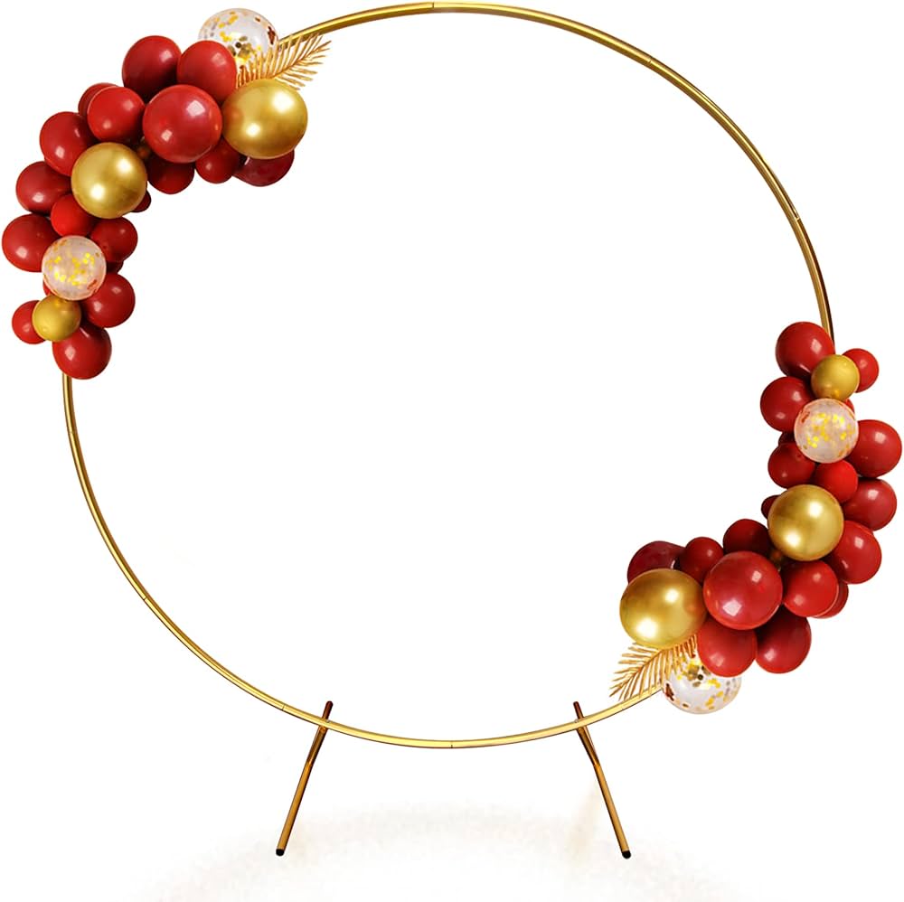 Red & Gold Birthday Balloon Arch Kit | Feliz Cumpleaños Party Decor