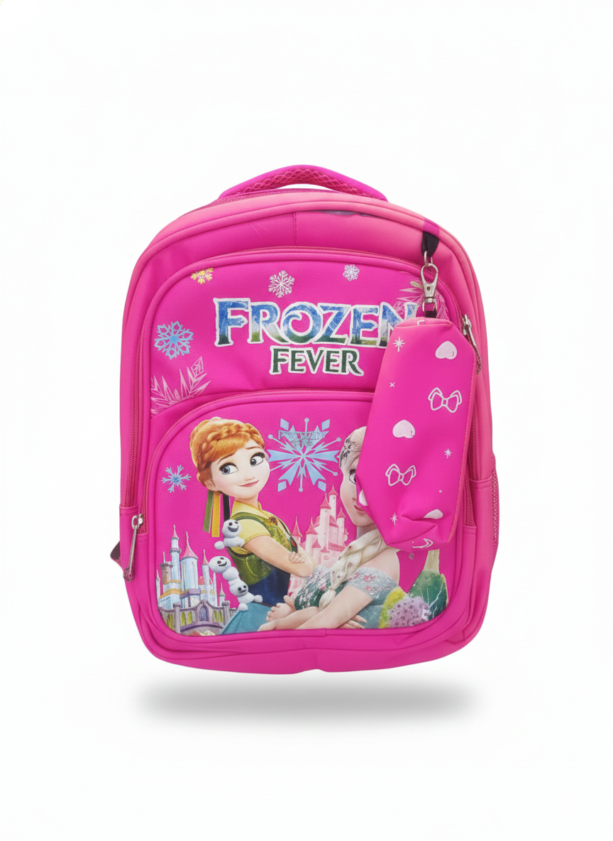 Kids Princess-Themed School Backpack – Pink