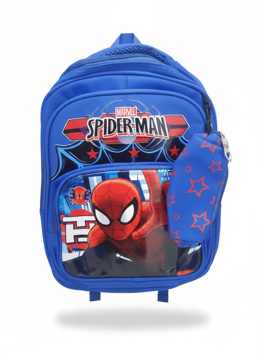 Marvel Spider-Man Kids School Backpack with Detachable Pencil Case