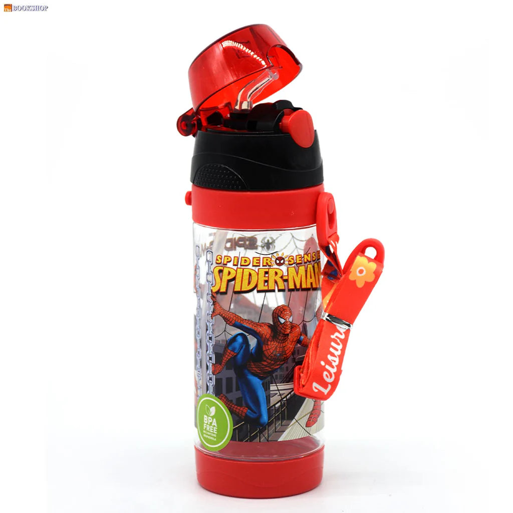 Marvel Spider-Man Sipper Water Bottle – 500ml, Leak-Proof, Flip-Top Straw