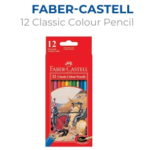 12 Colour Pencils Faber-Castell – Premium Stationery from Metrix Bookstore