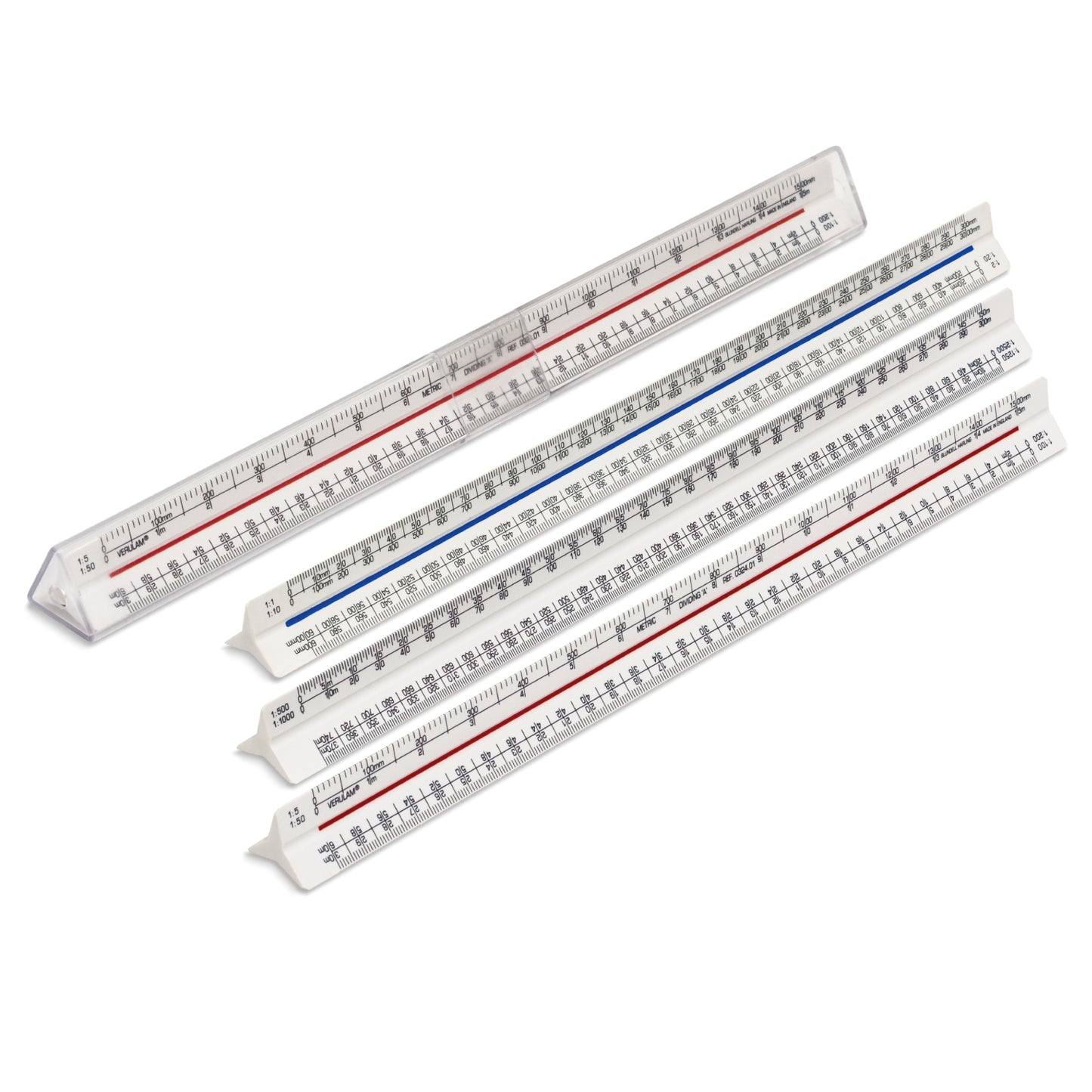 Helix Maped 30cm Multi-Scale Ruler – Color-Coded Metric Engineering Scale