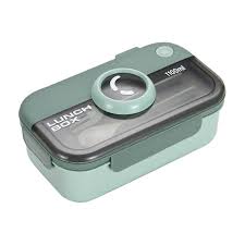 Yakada 1100ml Bento Lunch Box – 2 Compartments with Spoon & Fork