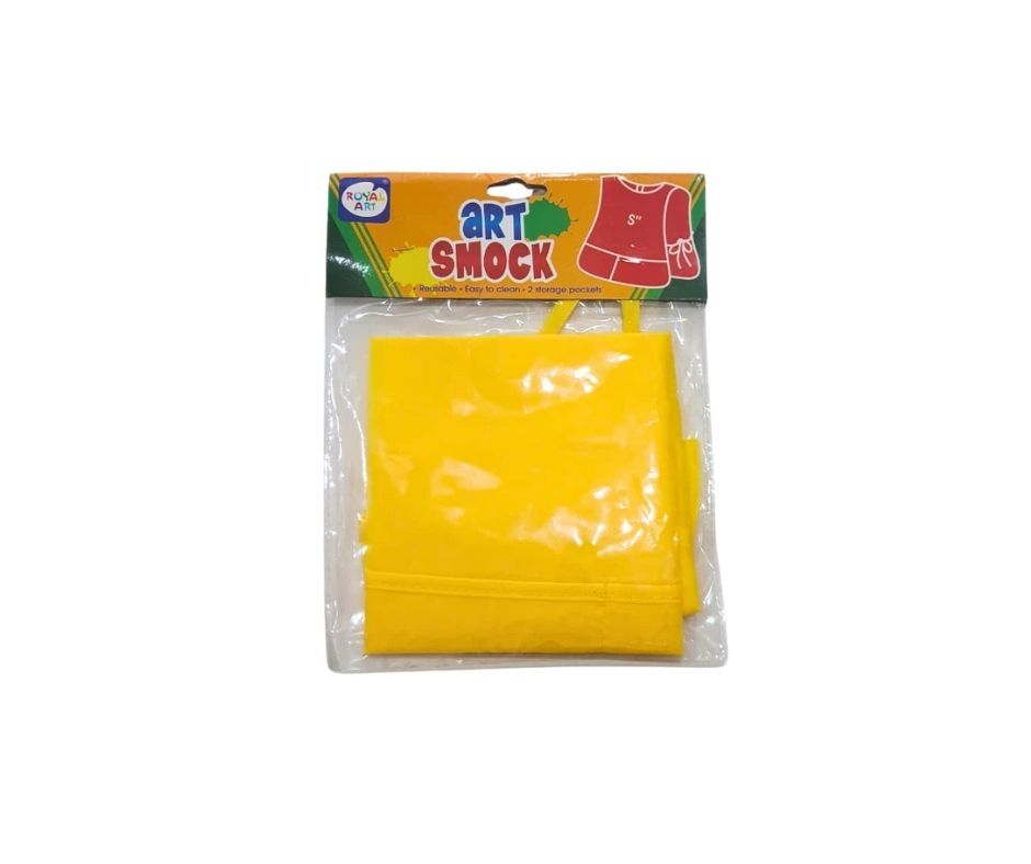 Roya Art Kids Painting Apron Yellow color | Waterproof Reusable Art Smock Near Me