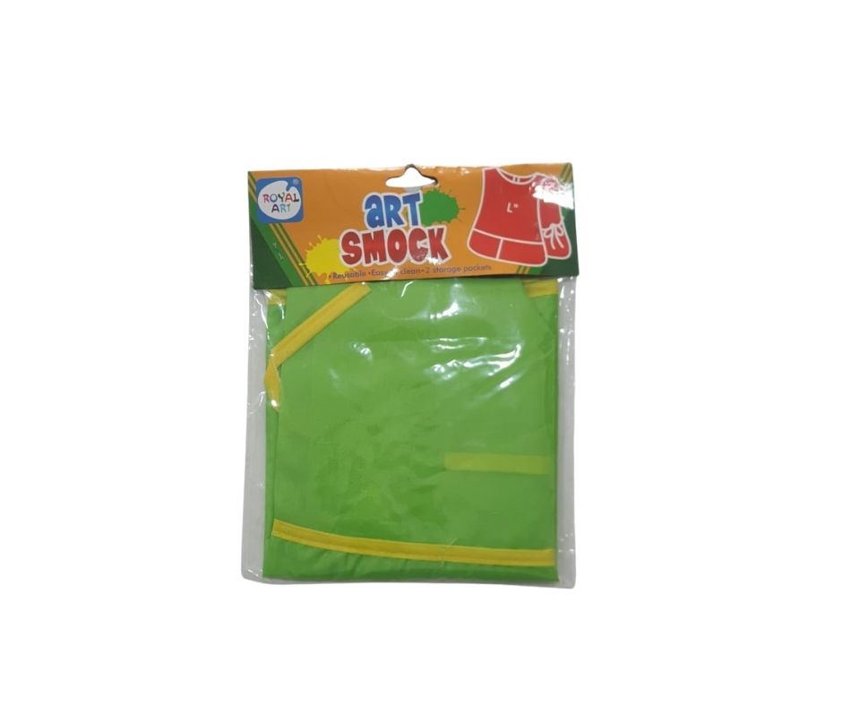 Royal Art Kids Waterproof Art Smock Apron with Pockets – Green