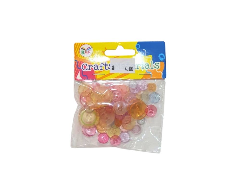Assorted Plastic Craft Buttons for Sewing & DIY Crafts