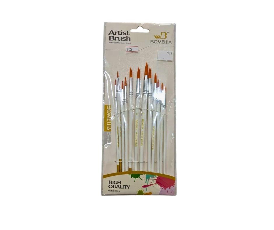 Bomeijia Artist Paint Brush Set – 12 Pcs Round Tip