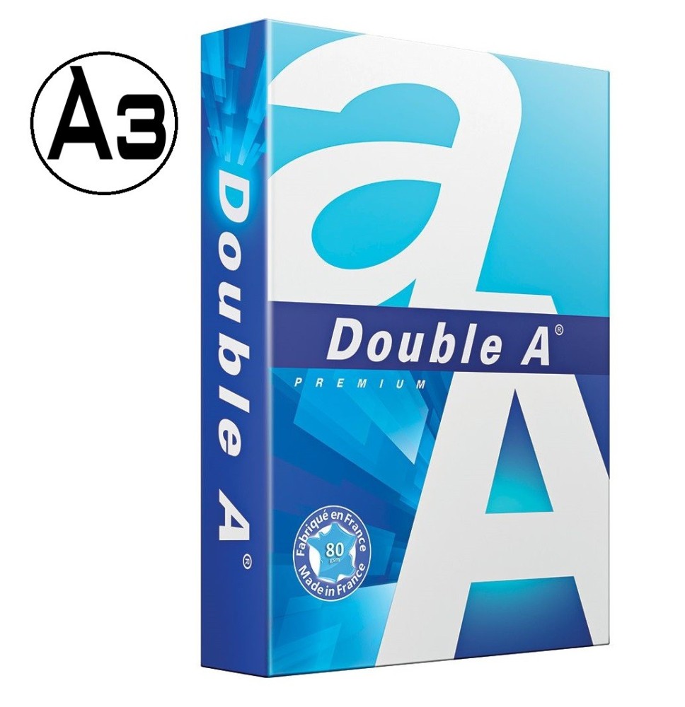 Double A A3 Copy Paper – 80 GSM, 500 Sheets | Premium Smooth & Eco-Friendly Paper