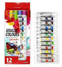 Bertand 12-Color Gouache Paint Set – Non-Toxic & High-Density | Metrix Books Store