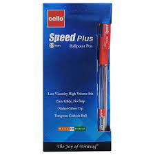 Cello Speed Plus Ball Pen 12 Pc - Smooth Writing & Comfort Grip