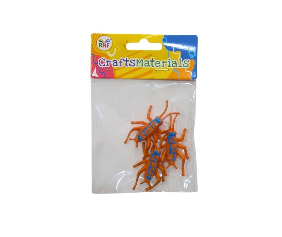 Plastic Insect Craft Toys – Orange & Blue Educational Party Favors