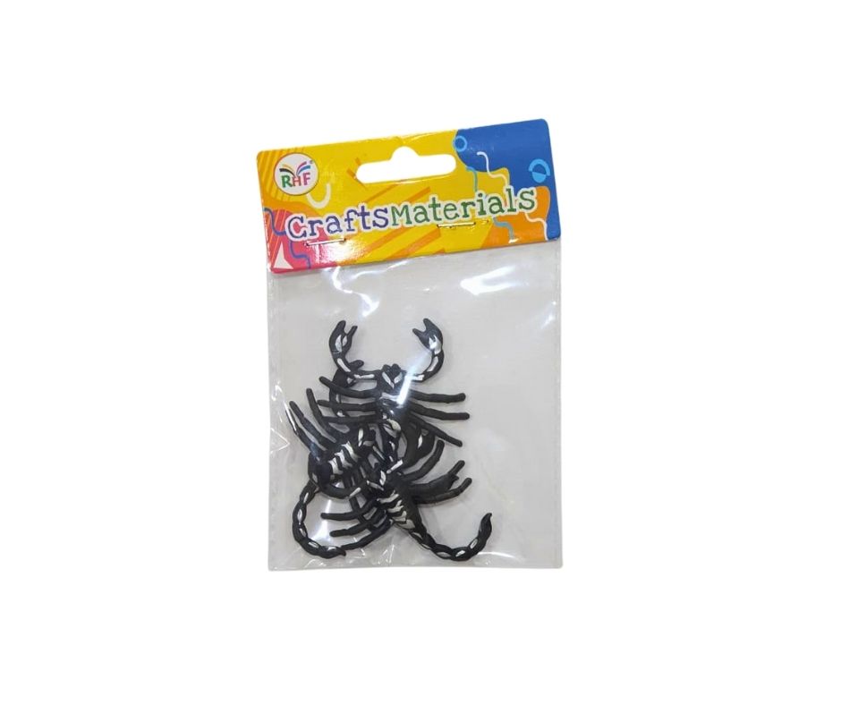 RHF Black Plastic Scorpion Toys – Craft & Party Decoration