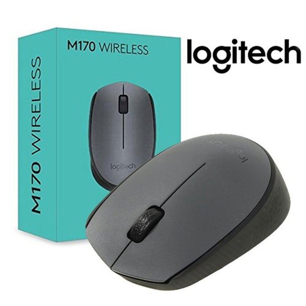 Logitech M170 Wireless Mouse – 2.4GHz, 12-Month Battery, USB Receiver, Ambidextrous Design