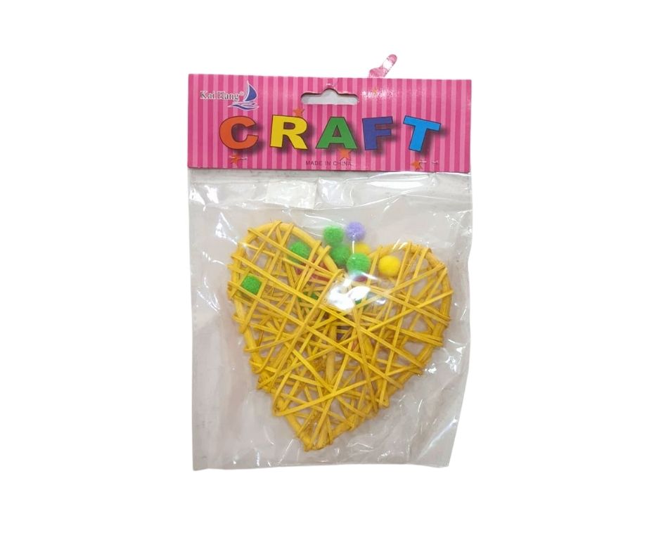 Kid King Rattan Heart Craft Kit – DIY Woven Decoration Set