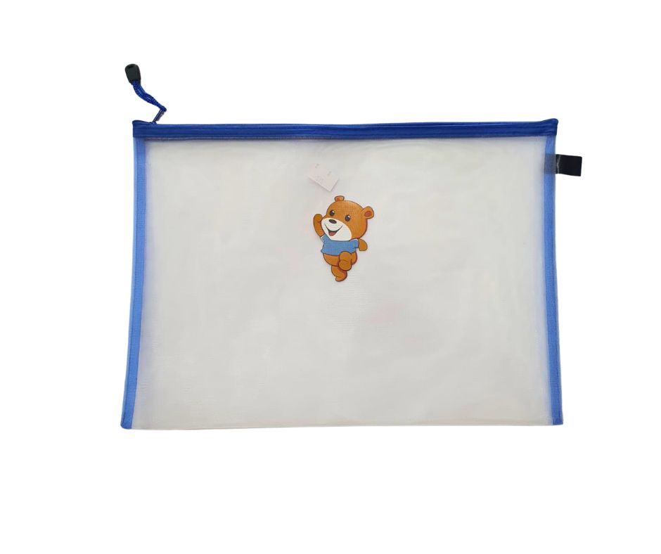 Clear Mesh Zipper Pouch – Document & File Bag