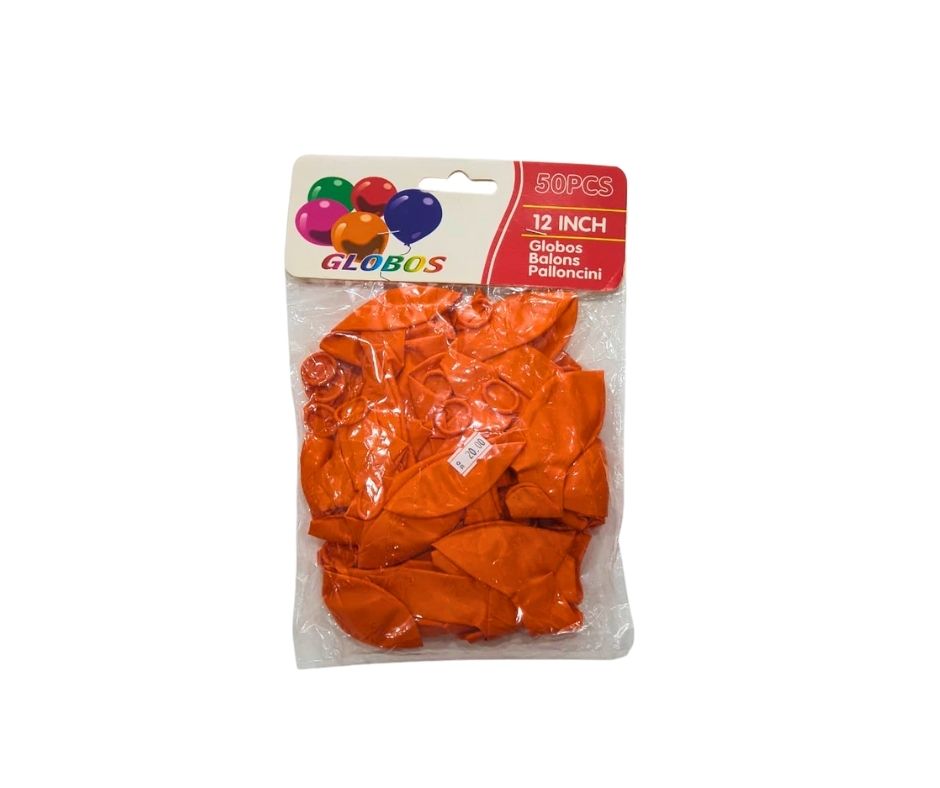 Orange Latex Balloons 12 Inch – Pack of 50 Party Decorations