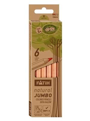 Fatih Natural Jumbo Colored Pencils – 6 Bright Colors, EN71-3 Certified | Metrix Books Store