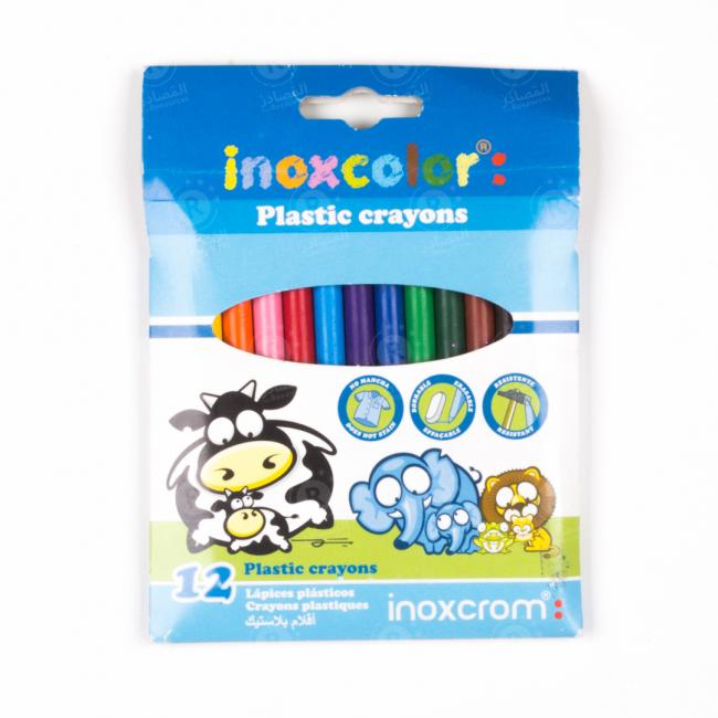 Inoxcolor Plastic Crayons – 18 Smooth Colors for Drawing & Art | Metrix Books Store