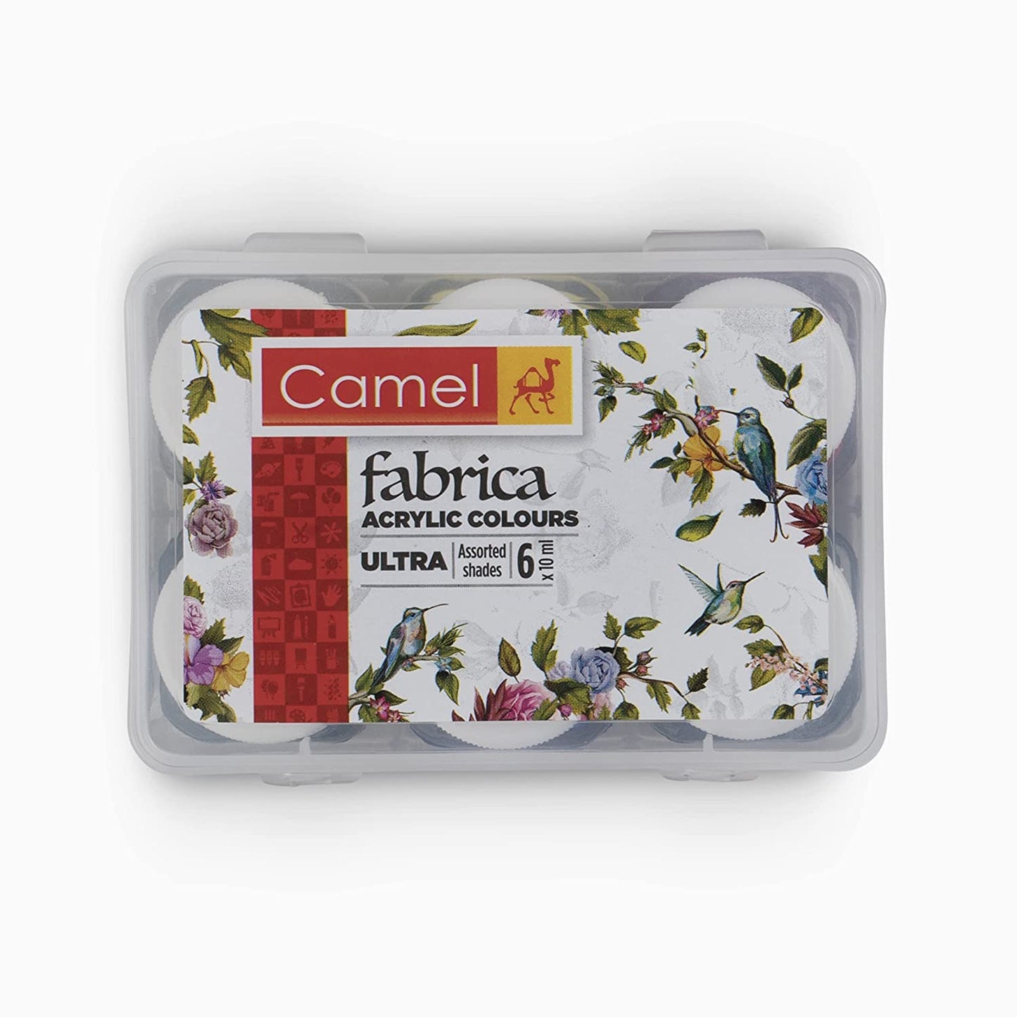 Camel Fabrica Acrylic Colours – 6 Assorted Shades (10ml Tubes) | Metrix Books Store