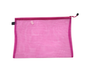 Pink Mesh Zipper Document Bag – A3 Size