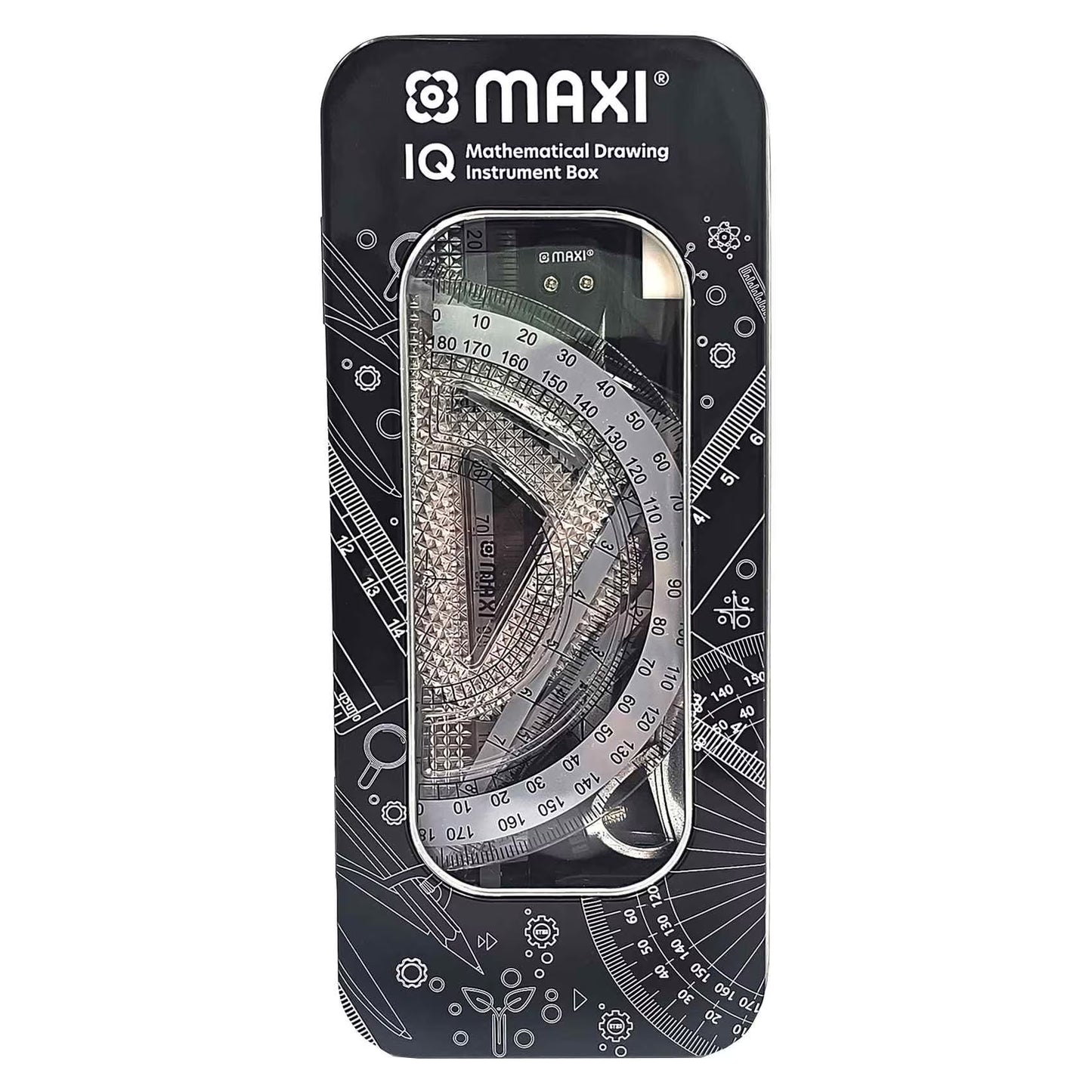 Maxi IQ Mathematical Drawing Instrument Box – Premium 10-Piece Geometry Set | Metrix Books Store