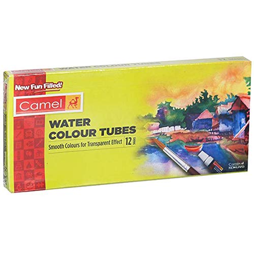 Camel 12-Color Watercolour Tubes – Non-Toxic & Smooth Flowing | Metrix Books Store
