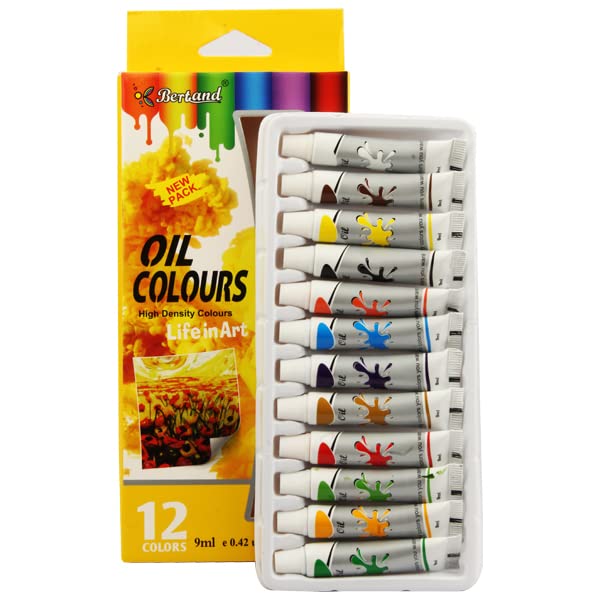 Bertand 12-Color Oil Paint Set – Non-Toxic & High-Density | Metrix Books Store