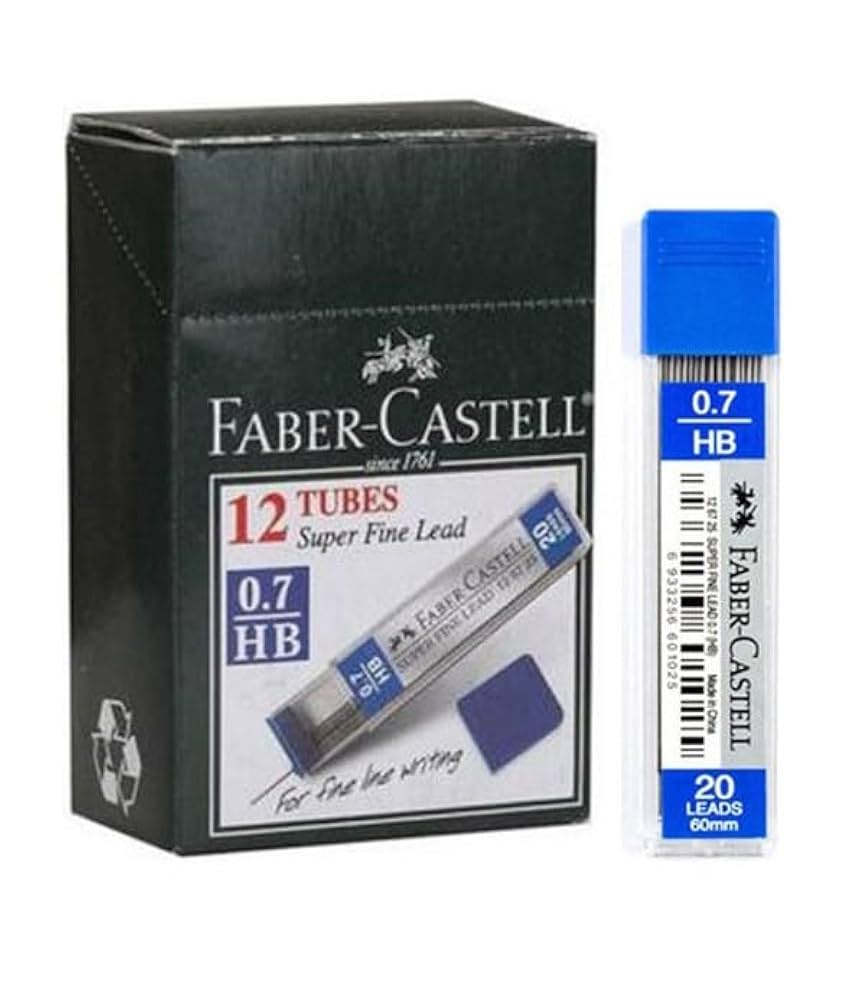 Faber-Castell Super Fine Leads 0.7mm 2B – High Quality Mechanical Pencil Refills | Metrix Books Store Qatar