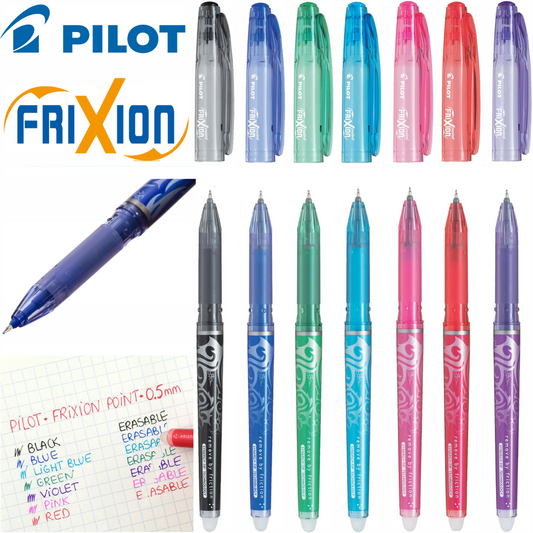 Pilot FriXion Point 0.5mm Erasable Gel Rollerball Pen – All Colours Available | Metrix Books Store