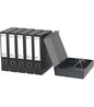 Panda Crown Plastic Box File 8cm F4/A4 – Black | Durable PVC Office File | 1 Piece