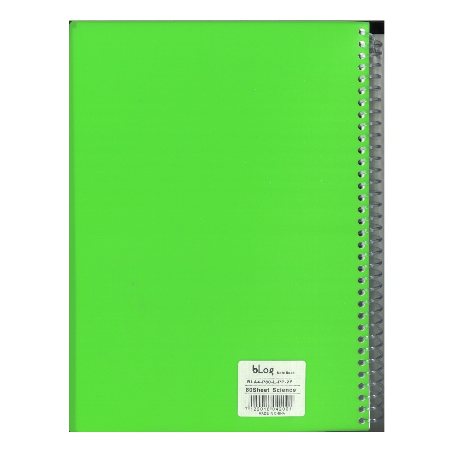 Blog A4 Science Notebook – 80 Sheets, Spiral Bound (BLA4-P80-L-PP-2F)