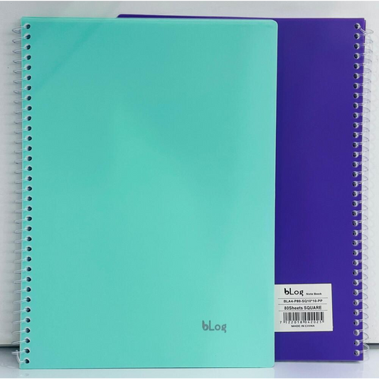 Blog A4 Square Notebook – 5×5 mm Grid, 80 Sheets (BLA4-P80-SQ5×5-PP)