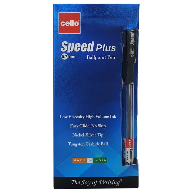 Cello Speed Plus Ball Pen 12 Pc - Smooth Writing & Comfort Grip