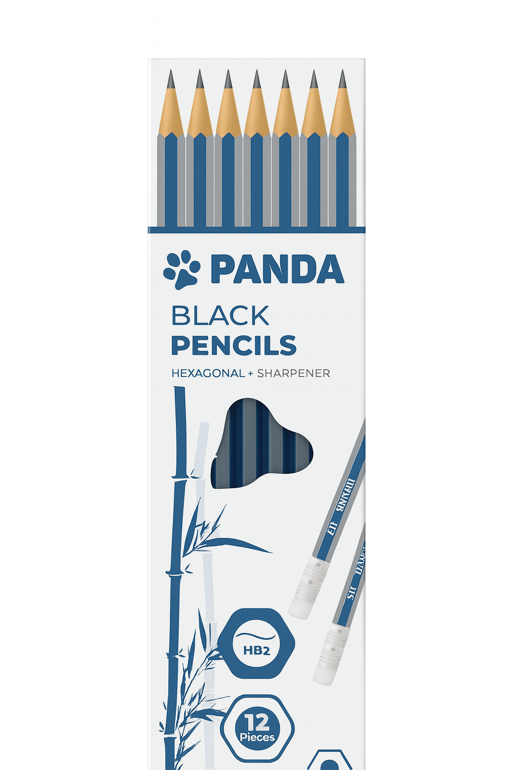 Buy PANDA HB2 Black Pencils – 12 Pack | Smooth Writing & Hexagonal Grip | Metrix Books Store