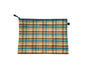 Brown & Blue Plaid Fabric Zipper Pouch – Multipurpose Bag