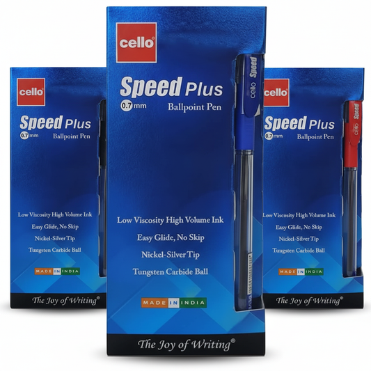 Cello Speed Plus Ball Pen 12 Pc - Smooth Writing & Comfort Grip