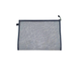 Gray A3 mesh zipper document bag made from translucent nylon