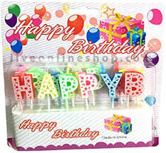 Happy Birthday Letter Candles – Multicolor Cake Decoration Set