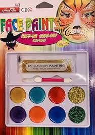 Hua Ba Face & Body Paint Kit – 8 Colors Non-Toxic Washable Makeup Set