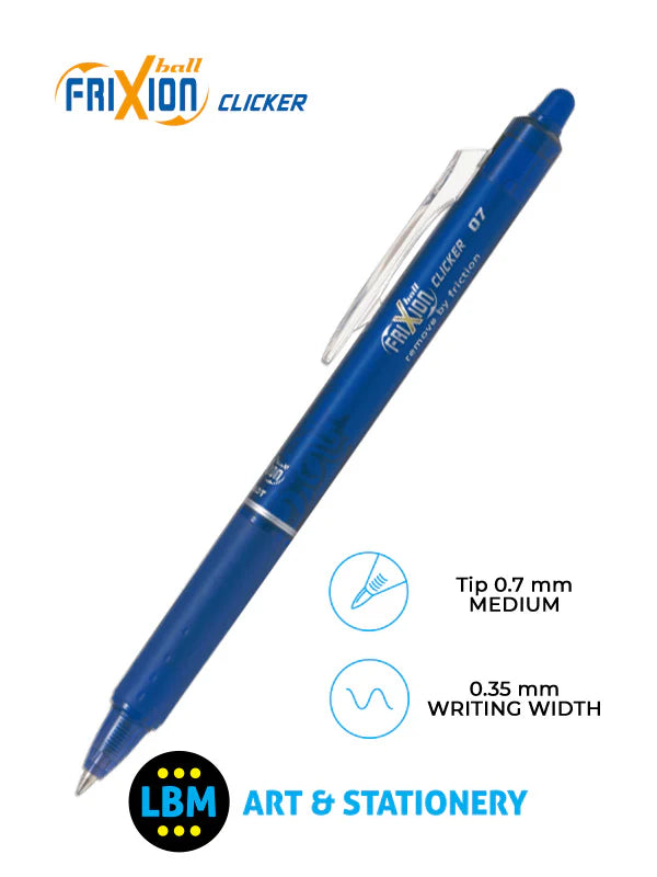 Pilot FriXion Ball Clicker 0.7mm Erasable Rollerball Pen – Smooth Writing | Metrix Books Store