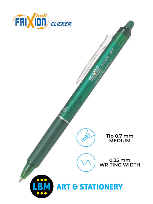 Pilot FriXion Ball Clicker 0.7mm Erasable Rollerball Pen – Smooth Writing | Metrix Books Store