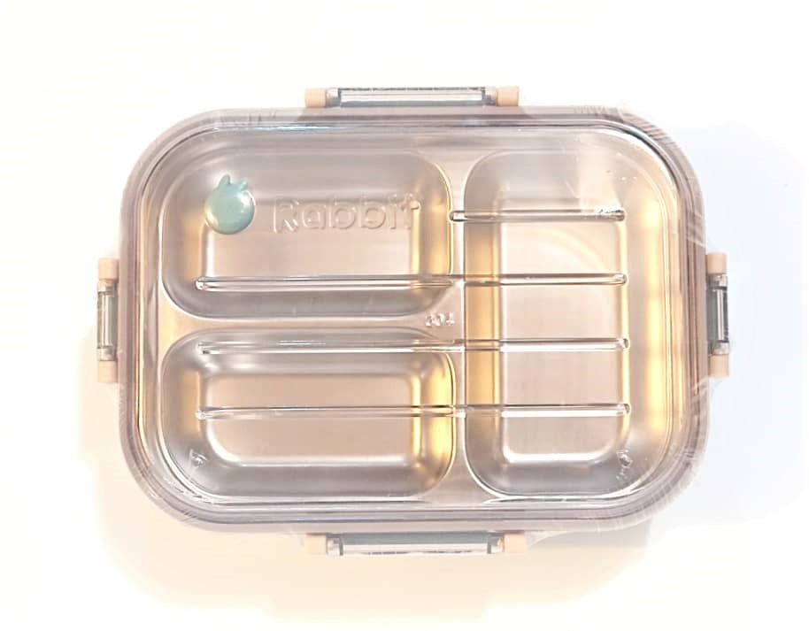Metrix Stainless Steel Lunch Box – 3 Compartments with Cutlery