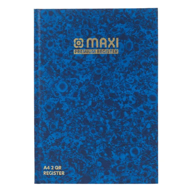 Maxi Premium Register Book A4 – 2 Quire (96 Sheets) | Hardbound Record Book | Metrix Books Store