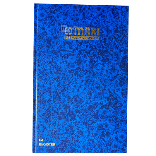 F4 (Foolscap) Register Book – 3 Quire 144 Sheets | Case-Bound Hardcover | Metrix Books Store