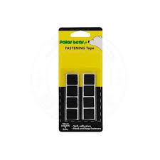 Polar Bear Self-Adhesive Hook & Loop Fastening Tape Squares 18mm – 8 Sets