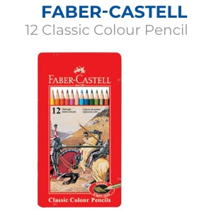 12 Colour Pencils Faber-Castell– Premium Stationery from Metrix Bookstore