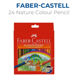 24 Colour Pencils Faber-Nature– Premium Stationery from Metrix Bookstore